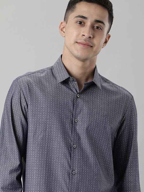 Indian Terrain Men Printed Blue Shirt